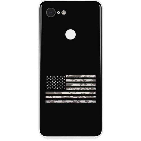 Black and White Camo American Flag Google Pixel 3 Skin